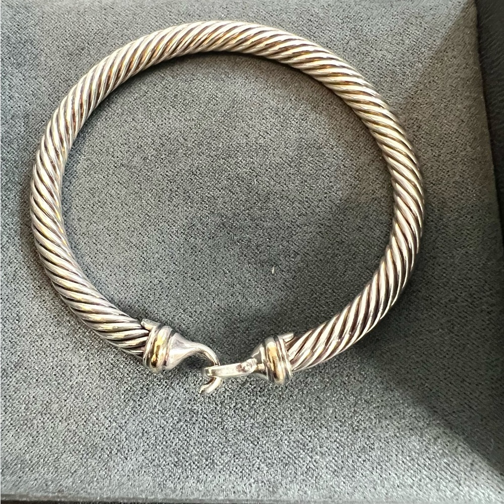 David Yurman Buckle Bracelet.Sterling Silver with 18 K Gold.